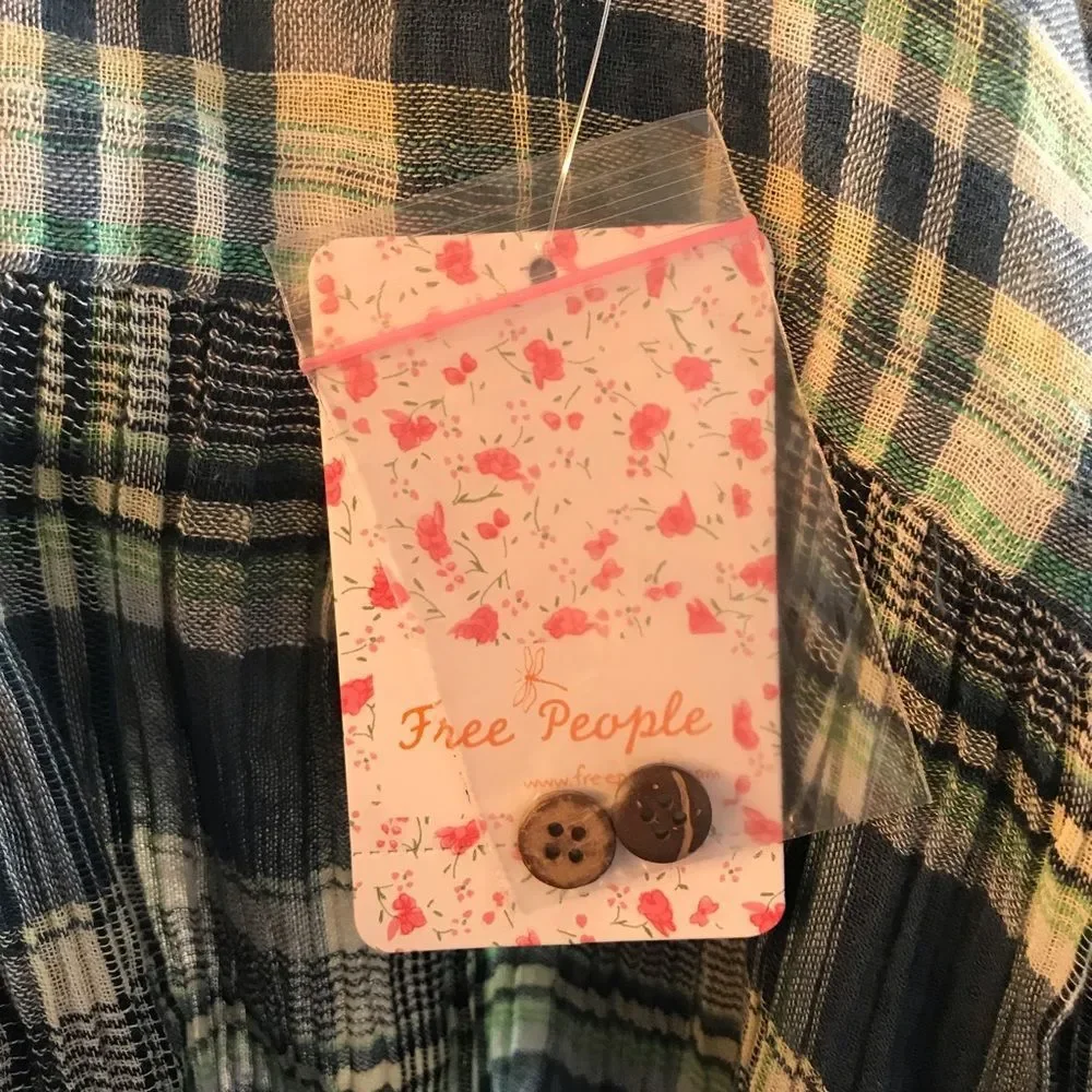 We The Free by Free People, First Bloom Plaid Top, Size XS - Picture 14 of 14
